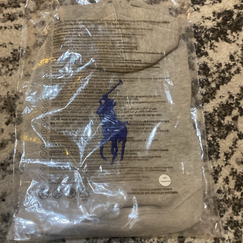 Ralph Lauren Big Pony Fleece Dog Hoodie size L - Picture 2 of 4